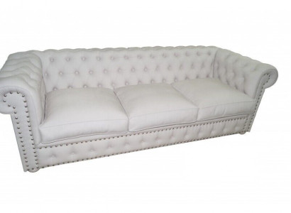 Chesterfield Dreisitzer Couch Polster Sofa Design Leder Sofas Couchen 3 Sitzer